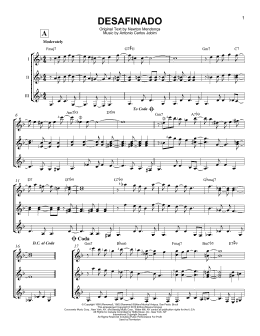 page one of Desafinado (Guitar Ensemble)