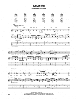 page one of Save Me (Guitar Tab)