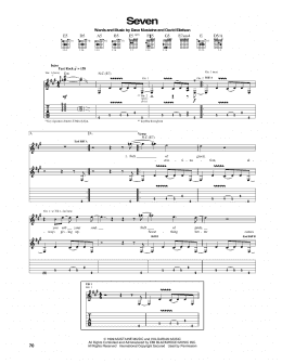 page one of Seven (Guitar Tab)