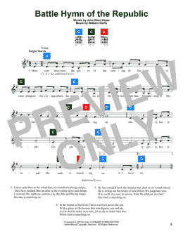 page one of Battle Hymn Of The Republic (ChordBuddy)