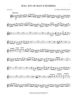 page one of Jesu, Joy Of Man's Desiring (Alto Sax Solo)