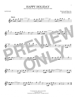 page one of Happy Holiday (Alto Sax Solo)