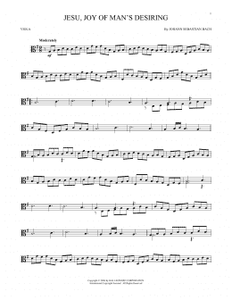 page one of Jesu, Joy Of Man's Desiring (Viola Solo)