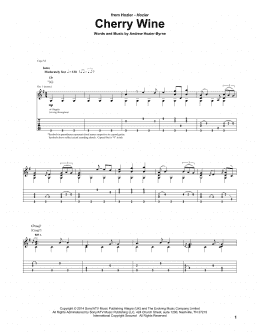 page one of Cherry Wine (Guitar Tab)