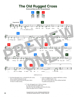 page one of The Old Rugged Cross (ChordBuddy)