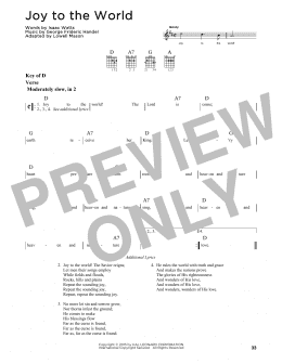 page one of Joy To The World (Guitar Cheat Sheet)