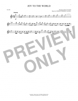 page one of Joy To The World (Flute Solo)