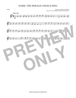 page one of Hark! The Herald Angels Sing (French Horn Solo)