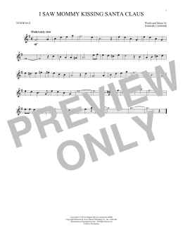 page one of I Saw Mommy Kissing Santa Claus (Tenor Sax Solo)