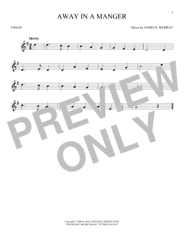 page one of Away In A Manger (Violin Solo)