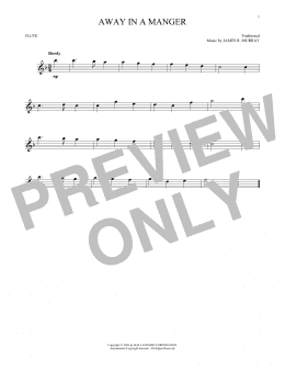 page one of Away In A Manger (Flute Solo)