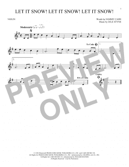 page one of Let It Snow! Let It Snow! Let It Snow! (Violin Solo)