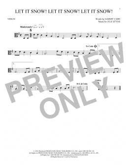 page one of Let It Snow! Let It Snow! Let It Snow! (Viola Solo)