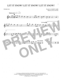 page one of Let It Snow! Let It Snow! Let It Snow! (Tenor Sax Solo)