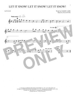 page one of Let It Snow! Let It Snow! Let It Snow! (Alto Sax Solo)