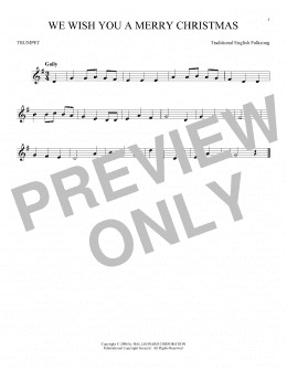 page one of We Wish You A Merry Christmas (Trumpet Solo)