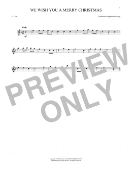 page one of We Wish You A Merry Christmas (Flute Solo)