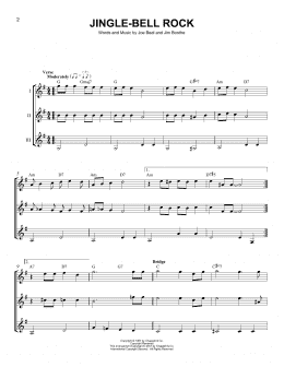 page one of Jingle Bell Rock (Guitar Ensemble)