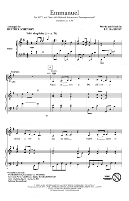 page one of Emmanuel (SATB Choir)