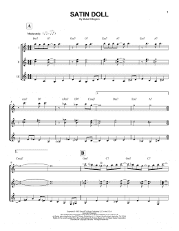 page one of Satin Doll (Guitar Ensemble)