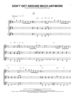 page one of Don't Get Around Much Anymore (Guitar Ensemble)