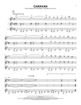 page one of Caravan (Guitar Ensemble)