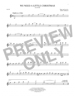 page one of We Need A Little Christmas (Flute Solo)