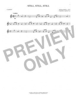 page one of Still, Still, Still (Clarinet Solo)