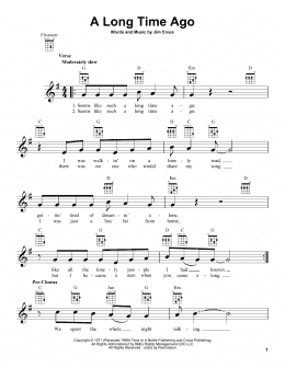 page one of A Long Time Ago (Ukulele)