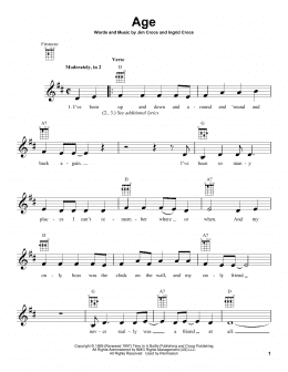 page one of Age (Ukulele)