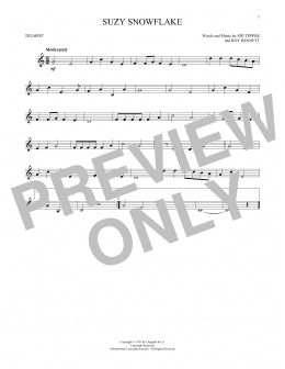 page one of Suzy Snowflake (Trumpet Solo)