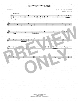 page one of Suzy Snowflake (Alto Sax Solo)