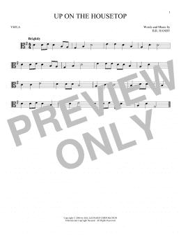 page one of Up On The Housetop (Viola Solo)