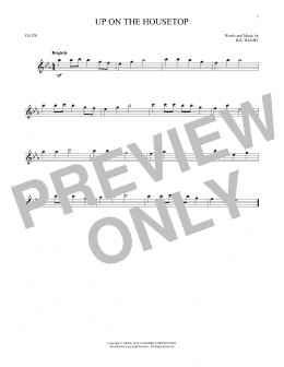 page one of Up On The Housetop (Flute Solo)