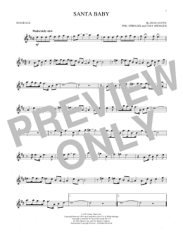 page one of Santa Baby (Tenor Sax Solo)