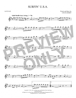 page one of Surfin' U.S.A. (Alto Sax Solo)