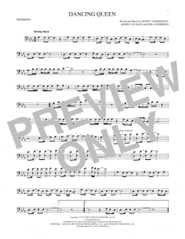 page one of Dancing Queen (Trombone Solo)