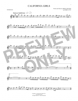 page one of California Girls (Tenor Sax Solo)