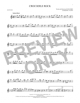 page one of Crocodile Rock (Alto Sax Solo)