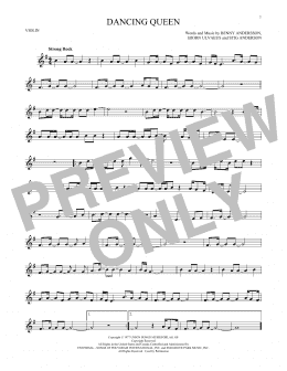 page one of Dancing Queen (Violin Solo)