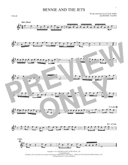 page one of Bennie And The Jets (Violin Solo)