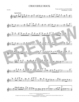 page one of Crocodile Rock (Flute Solo)