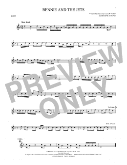 page one of Bennie And The Jets (French Horn Solo)