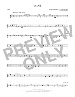 page one of Shout (Violin Solo)