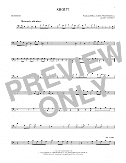 page one of Shout (Trombone Solo)