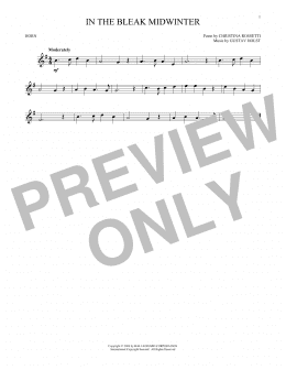 page one of In The Bleak Midwinter (French Horn Solo)