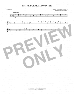 page one of In The Bleak Midwinter (Tenor Sax Solo)