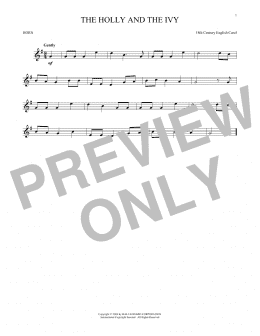 page one of The Holly And The Ivy (French Horn Solo)