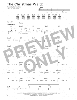 page one of The Christmas Waltz (Guitar Cheat Sheet)