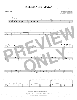 page one of Mele Kalikimaka (Trombone Solo)